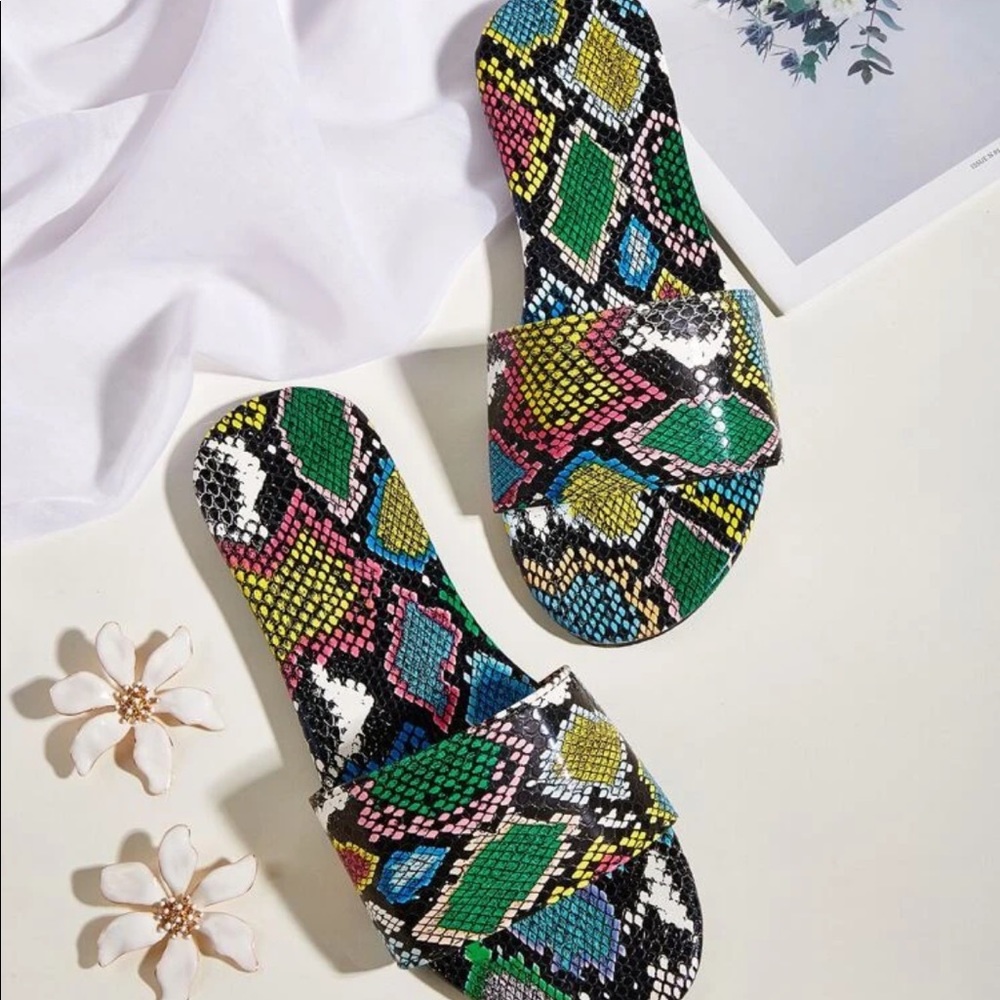 Snake skin sandals
